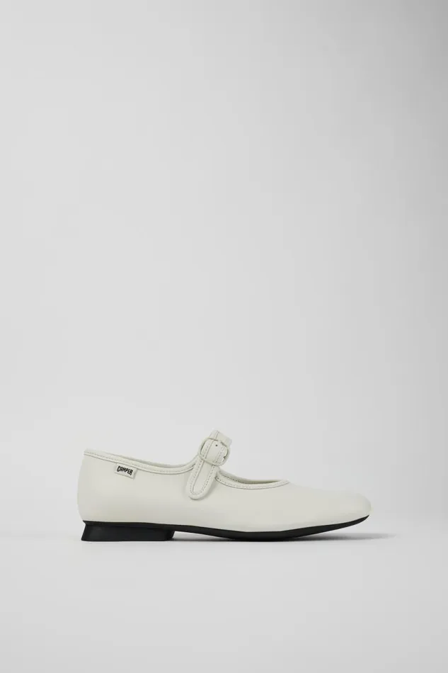 Ballerinas Women Camper Casi Myra White Leather Shoe