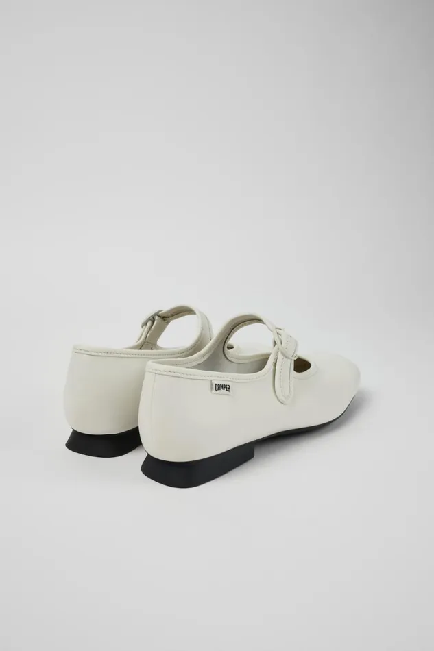 Ballerinas Women Camper Casi Myra White Leather Shoe Ballerinas Women Camper Casi Myra White Leather Shoe