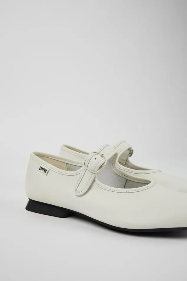 Ballerinas Women Camper Casi Myra White Leather Shoe Ballerinas Women Camper Casi Myra White Leather Shoe