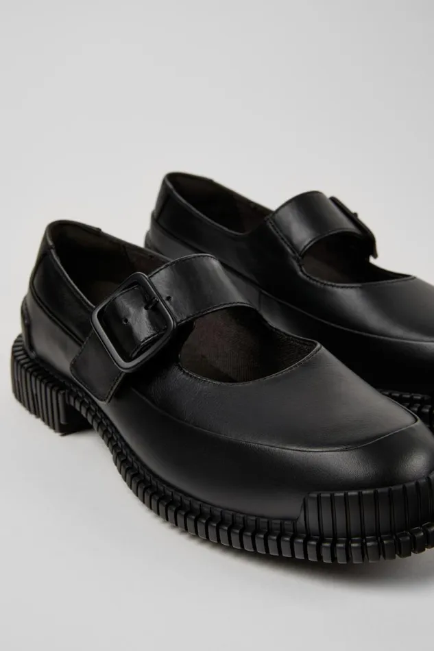 Ballerinas Women Camper Pix Black Leather Shoes