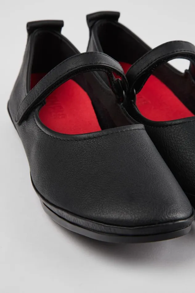 Ballerinas Women Camper Right Black Leather Shoes