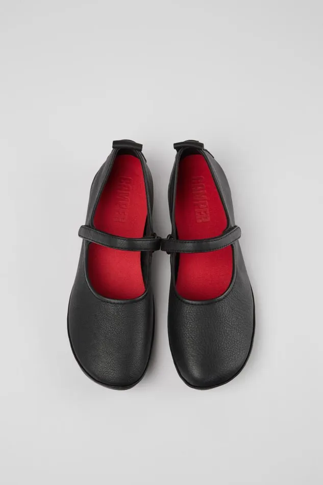 Ballerinas Women Camper Right Black Leather Shoes Ballerinas Women Camper Right Black Leather Shoes