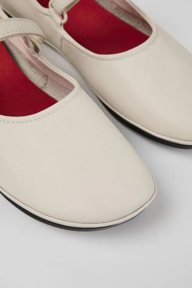 Ballerinas Women Camper Right White Leather Shoes