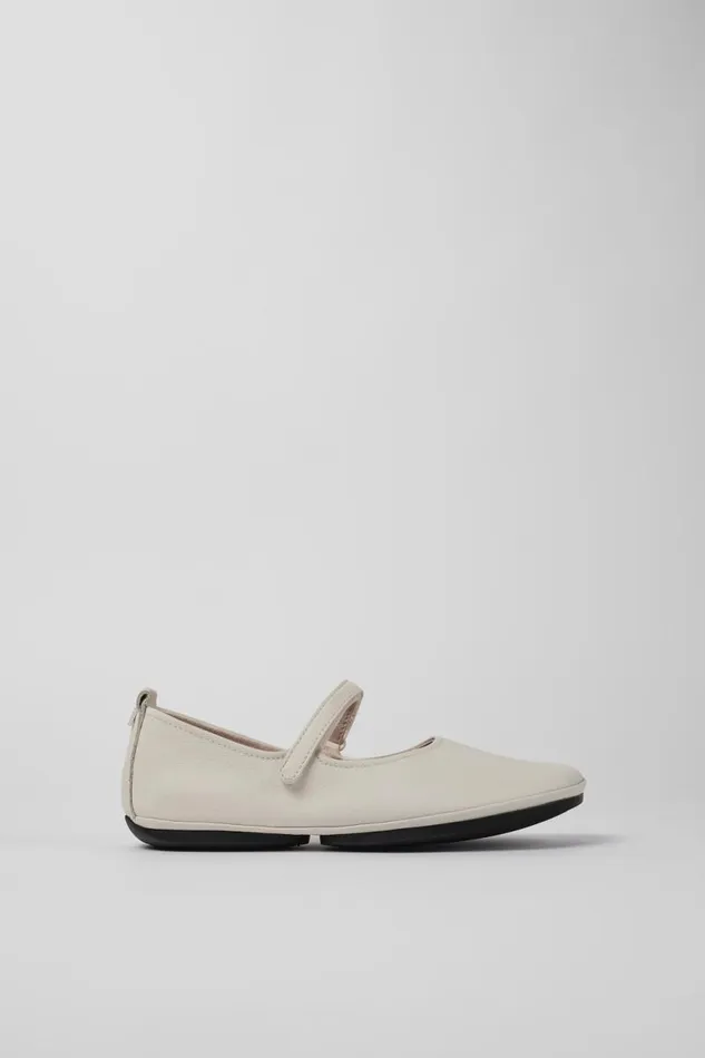 Ballerinas Women Camper Right White Leather Shoes Ballerinas Women Camper Right White Leather Shoes