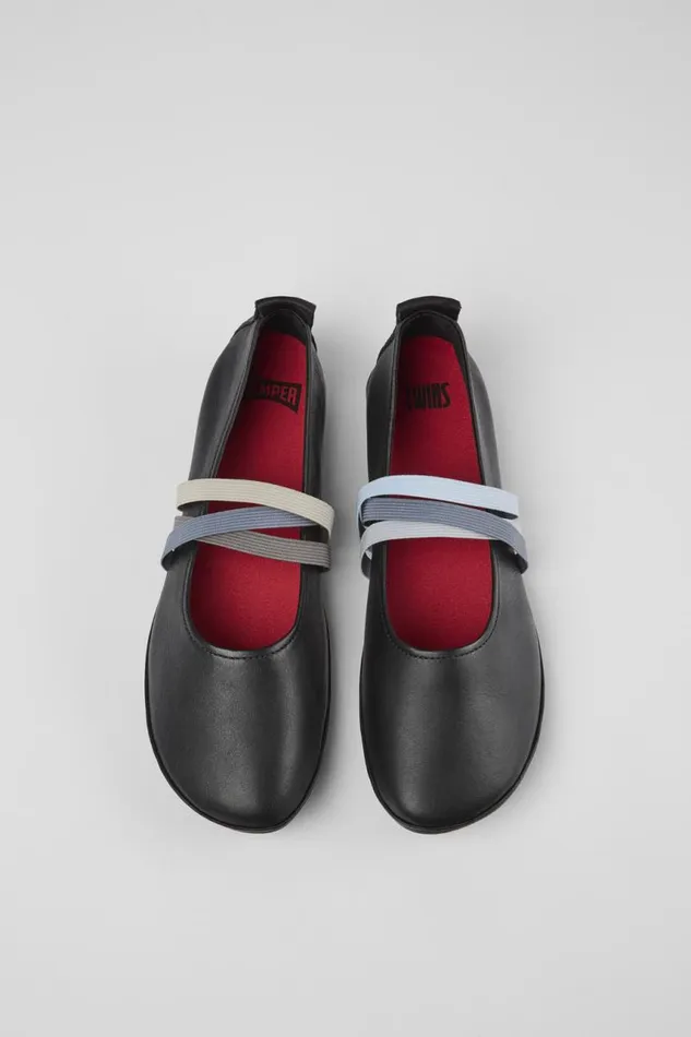 Ballerinas Women Camper Twins Black Leather Ballerina Ballerinas Women Camper Twins Black Leather Ballerina