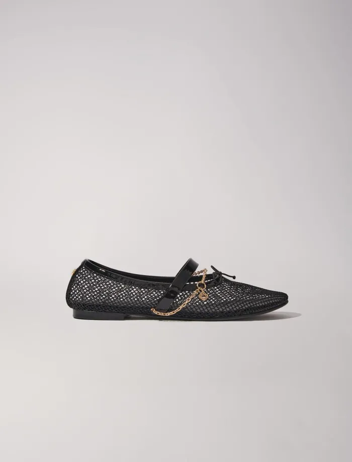 Ballerinas Women Maje Mesh Ballet Flats Black