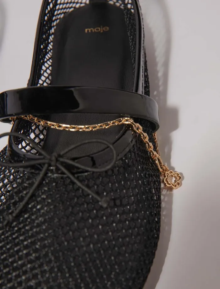 Ballerinas Women Maje Mesh Ballet Flats Black