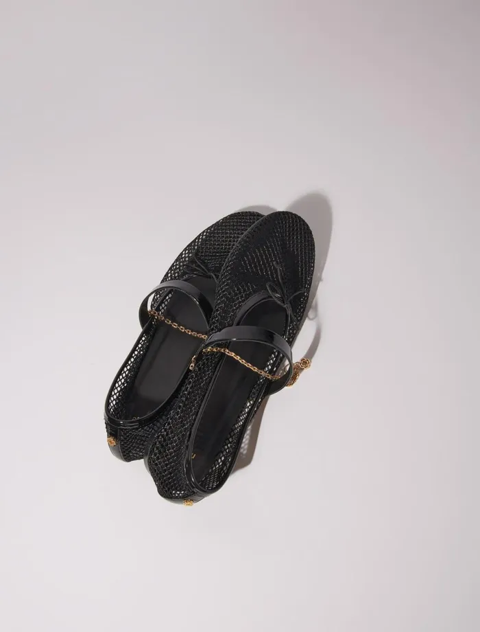 Ballerinas Women Maje Mesh Ballet Flats Black