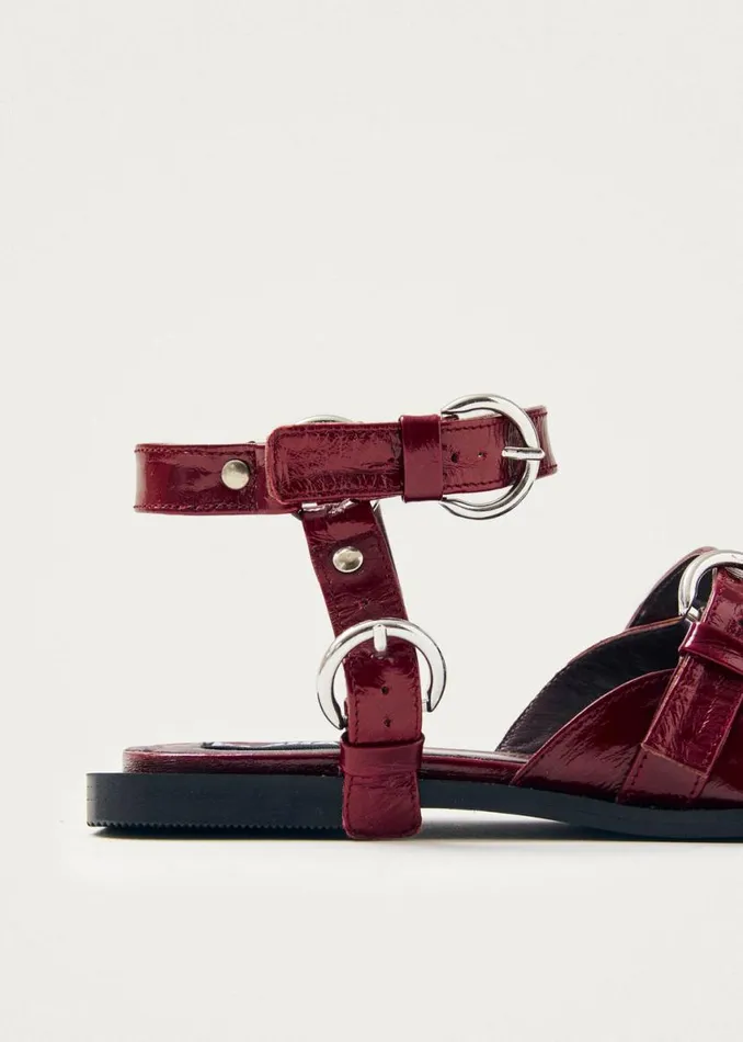 Ballet Flats Women ALOHAS Thalara Onix Burgundy Leather Ballet Flats