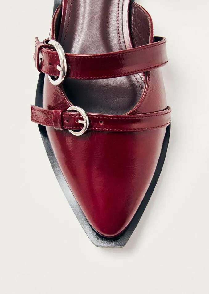 Ballet Flats Women ALOHAS Thalara Onix Burgundy Leather Ballet Flats