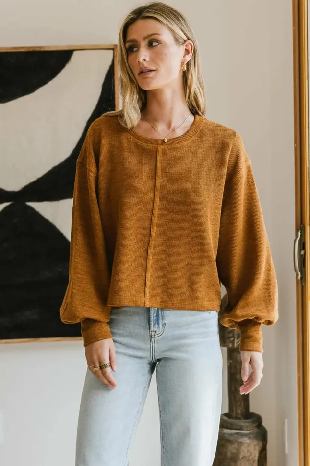 Beck Knit Top Camel Women Bohme Tops