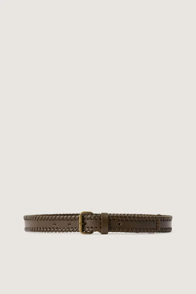 Belts Women Soeur WAVY BELT Dark Khaki