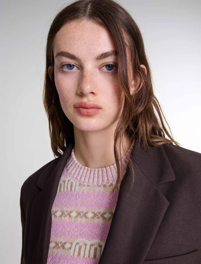 Blazers and Jackets Women Maje Belted Suit Jacket Brown