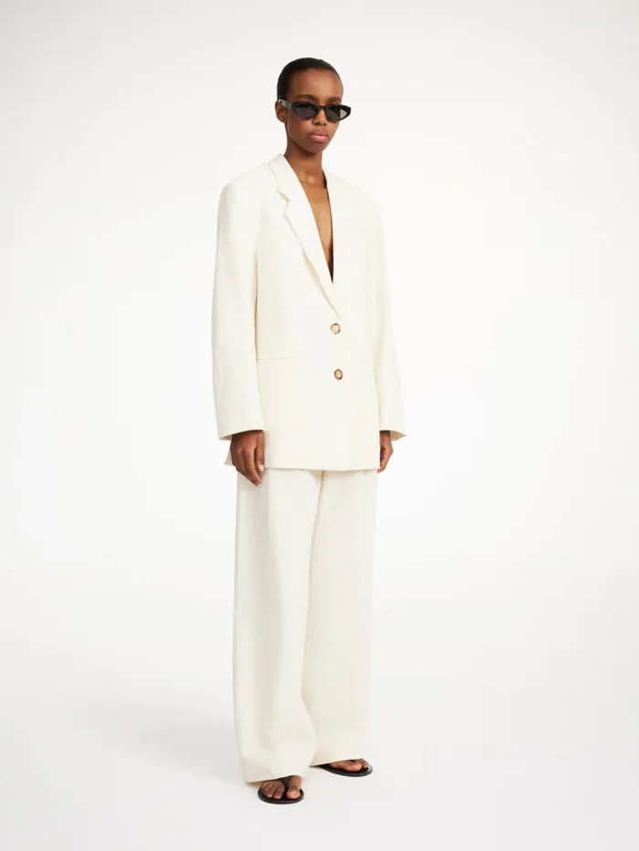 Blazers Women By Malene Birger Ophie Singlebreasted Blazer Soft White