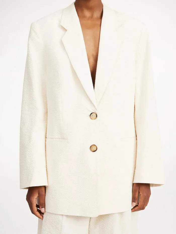Blazers Women By Malene Birger Ophie Singlebreasted Blazer Soft White Blazers Women By Malene Birger Ophie Singlebreasted Blazer Soft White