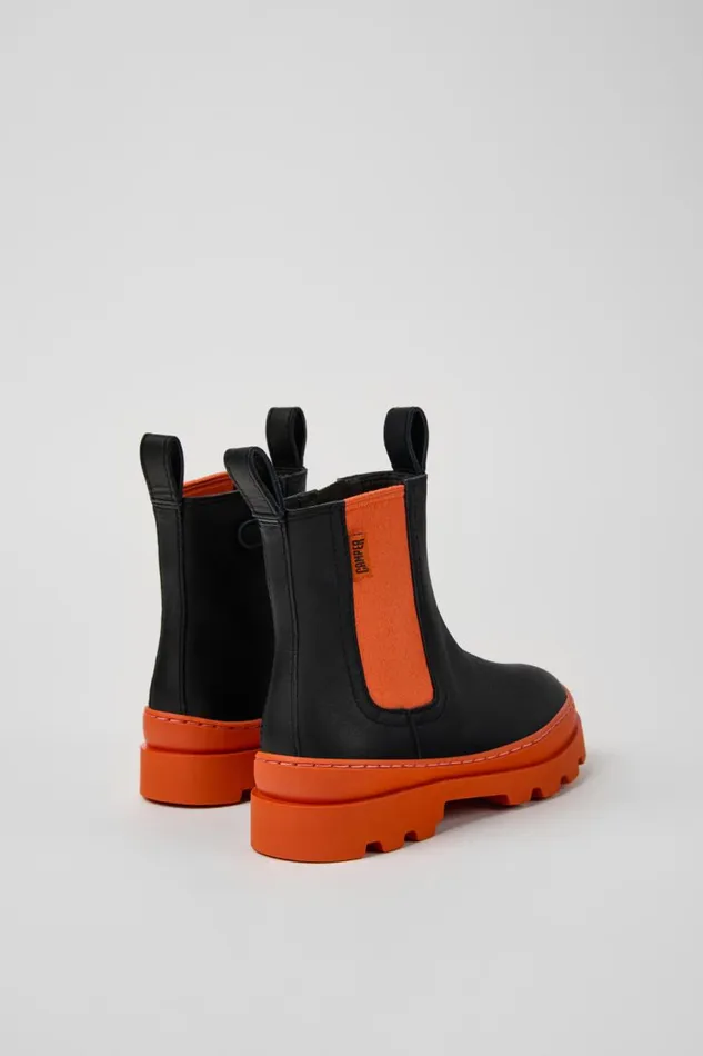 Boots Kids Camper Brutus Black Leather Chelsea Boots Boots Kids Camper Brutus Black Leather Chelsea Boots