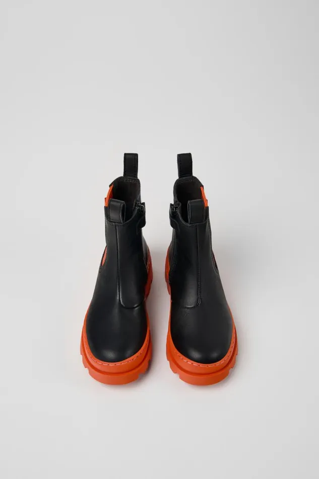 Boots Kids Camper Brutus Black Leather Chelsea Boots Boots Kids Camper Brutus Black Leather Chelsea Boots