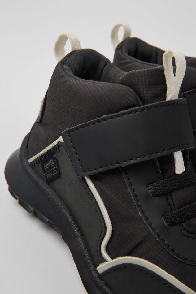 Boots Kids Camper CRCLR Black Textile And Leather Ankle Boots
