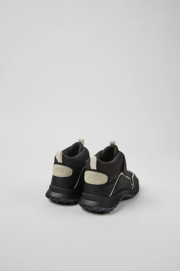 Boots Kids Camper CRCLR Black Textile And Leather Ankle Boots Boots Kids Camper CRCLR Black Textile And Leather Ankle Boots