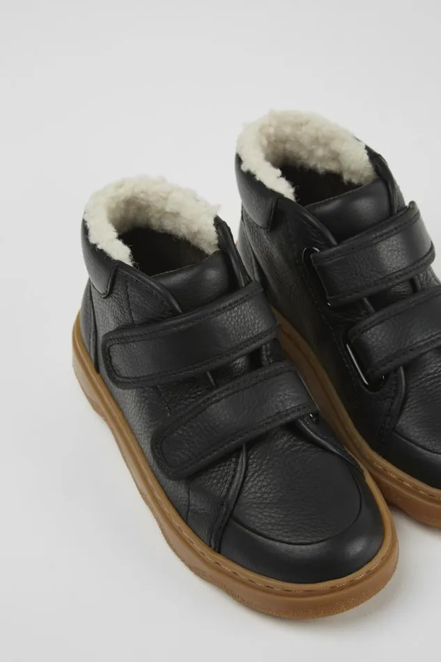 Boots Kids Camper Kiddo Black Leather Boots
