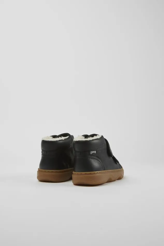 Boots Kids Camper Kiddo Black Leather Boots Boots Kids Camper Kiddo Black Leather Boots