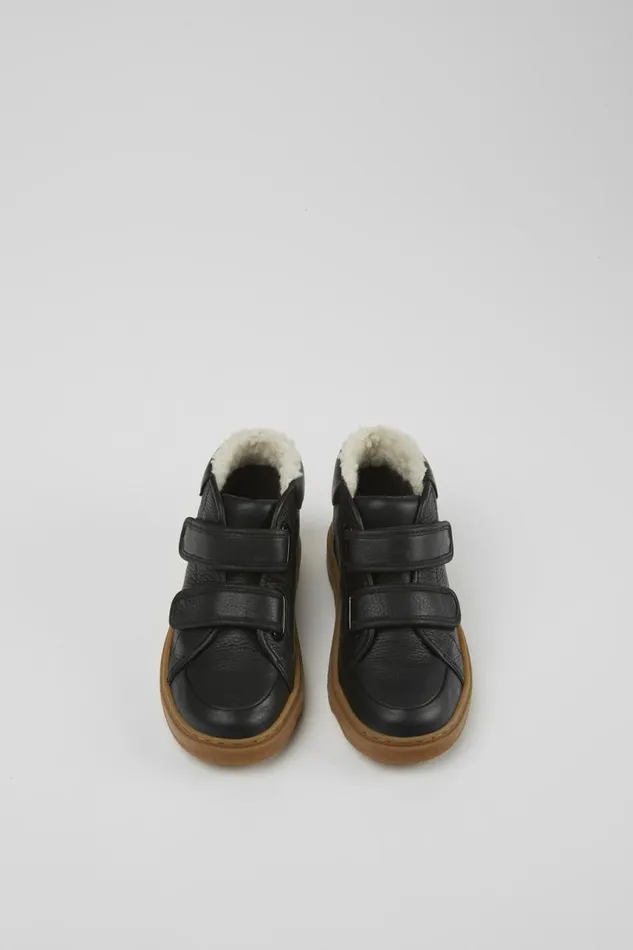 Boots Kids Camper Kiddo Black Leather Boots Boots Kids Camper Kiddo Black Leather Boots
