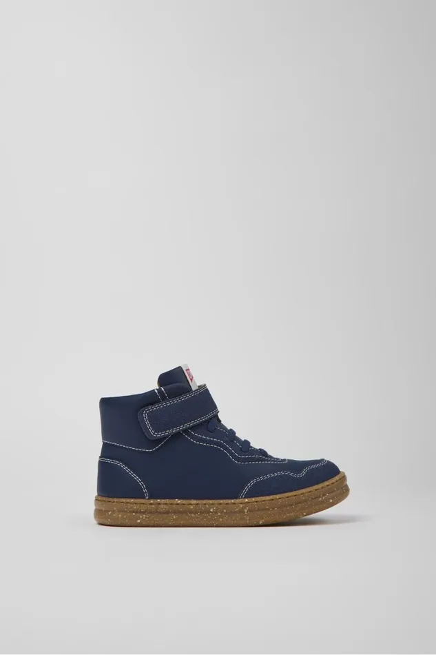 Boots Kids Camper Runner Dark Blue Leather And Nubuck Ankle Boots Boots Kids Camper Runner Dark Blue Leather And Nubuck Ankle Boots