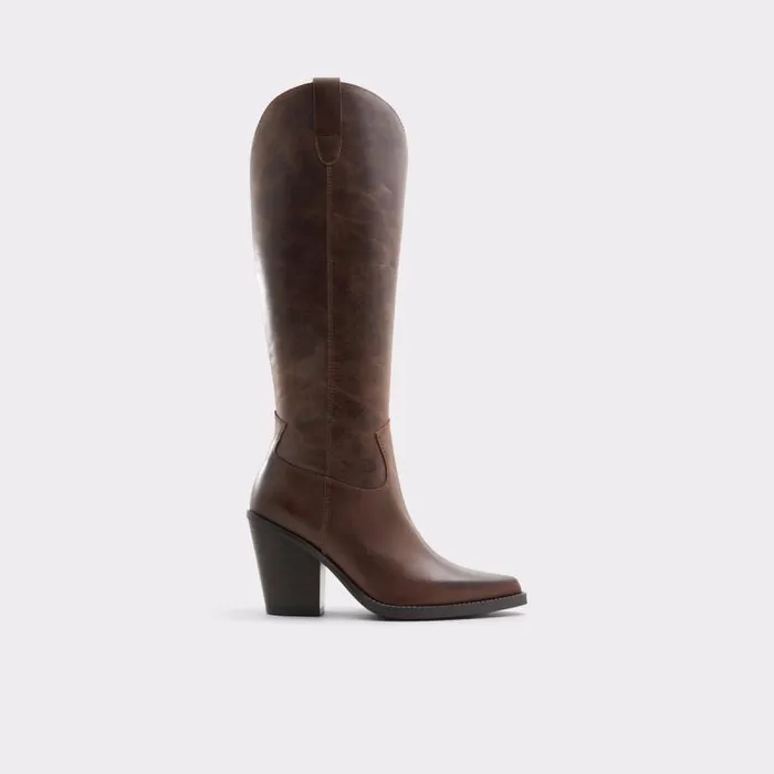 Boots Women ALDO Nevada Western KneeHigh Boot 8211 Brown