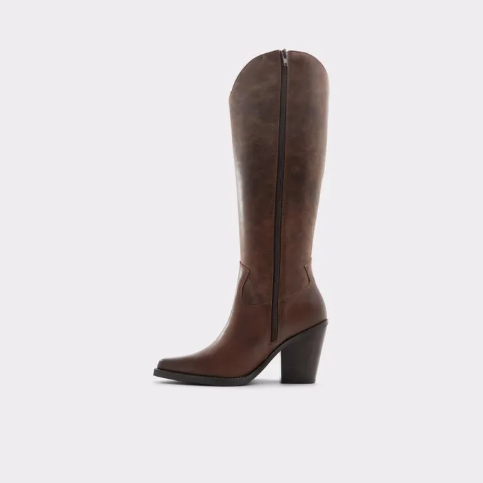 Boots Women ALDO Nevada Western KneeHigh Boot 8211 Brown
