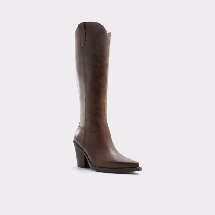 Boots Women ALDO Nevada Western KneeHigh Boot 8211 Brown