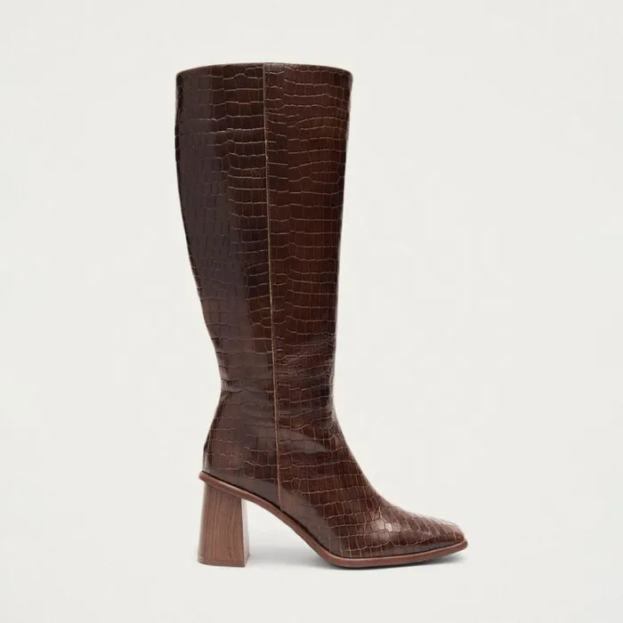 Boots Women ALOHAS East Alli Brown Leather Boots