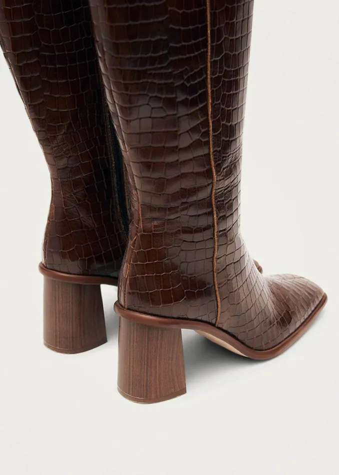 Boots Women ALOHAS East Alli Brown Leather Boots
