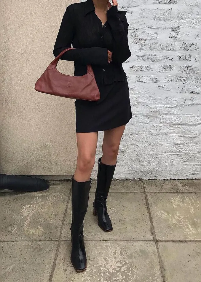 Boots Women ALOHAS East Black Leather Boots