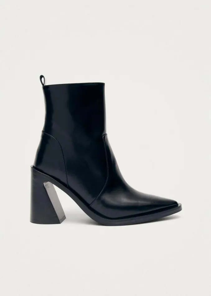 Boots Women ALOHAS Haylo Black Leather Ankle Boots