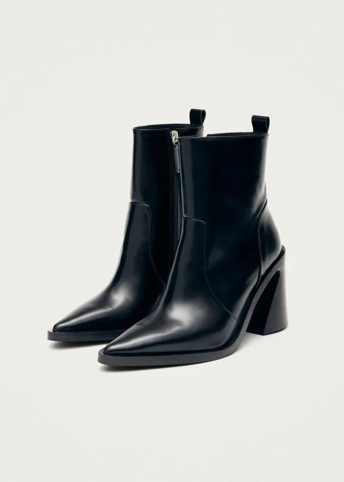 Boots Women ALOHAS Haylo Black Leather Ankle Boots