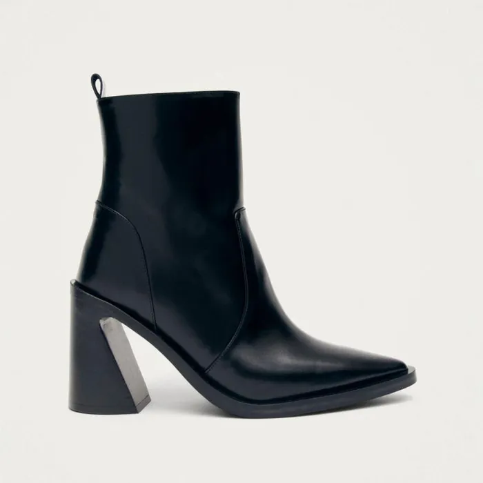 Boots Women ALOHAS Haylo Black Leather Ankle Boots