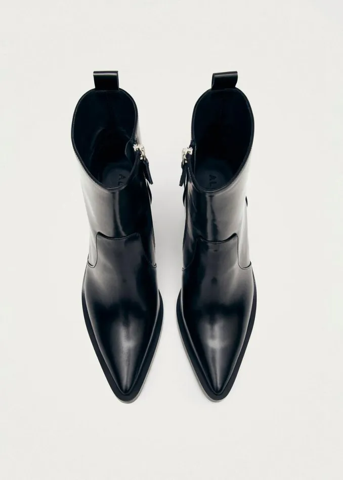 Boots Women ALOHAS Haylo Black Leather Ankle Boots