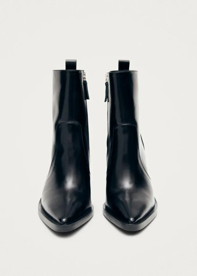 Boots Women ALOHAS Haylo Black Leather Ankle Boots