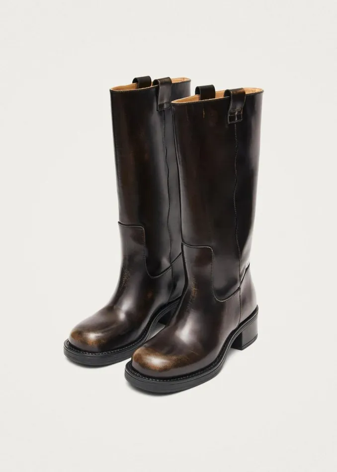 Boots Women ALOHAS Sajan Brown Leather Boots