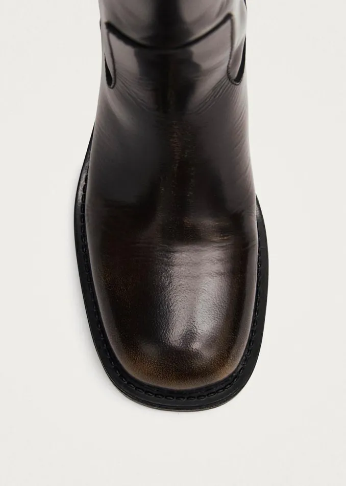 Boots Women ALOHAS Sajan Brown Leather Boots