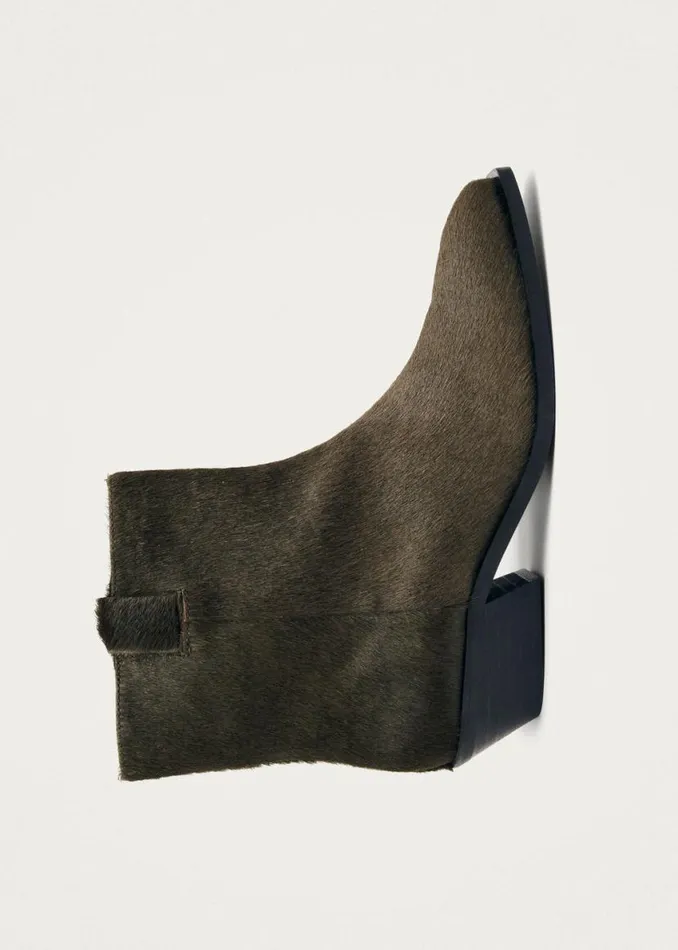 Boots Women ALOHAS Syd Soft Khaki Leather Ankle Boots
