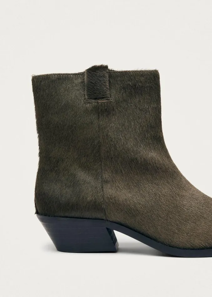 Boots Women ALOHAS Syd Soft Khaki Leather Ankle Boots