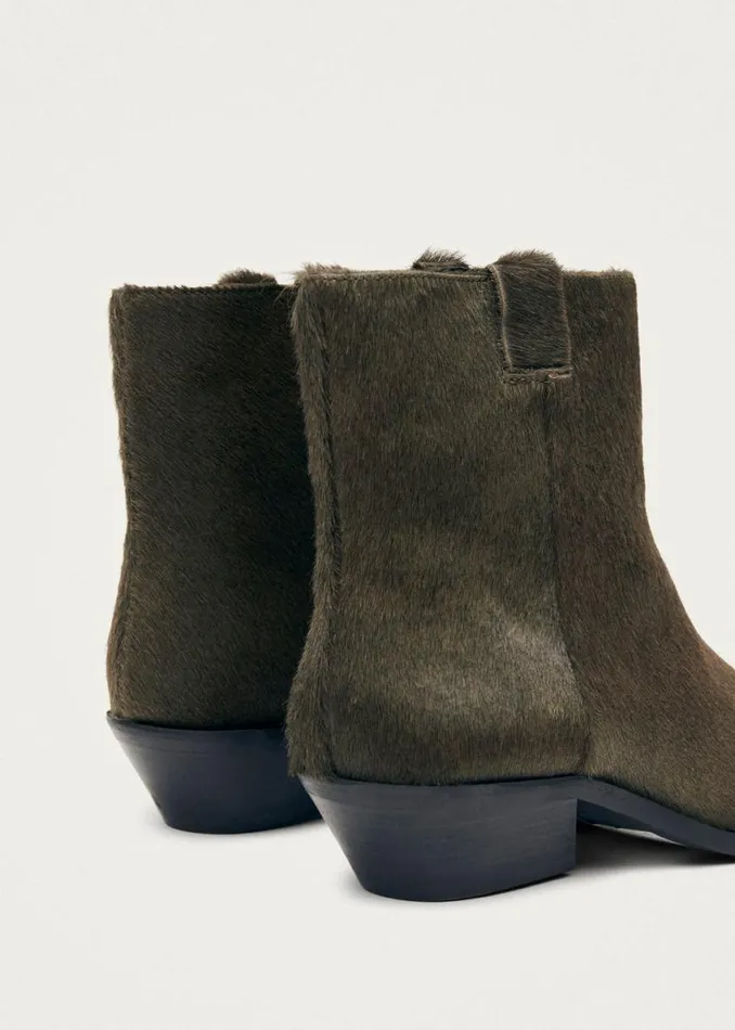 Boots Women ALOHAS Syd Soft Khaki Leather Ankle Boots