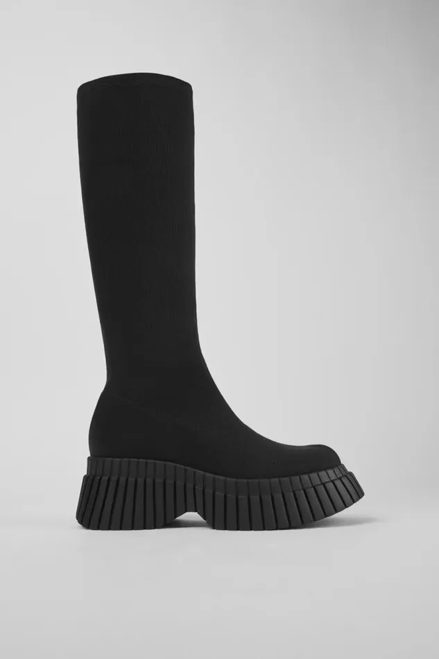 Boots Women Camper BCN TENCEL Black Textile Mid Boots Boots Women Camper BCN TENCEL Black Textile Mid Boots