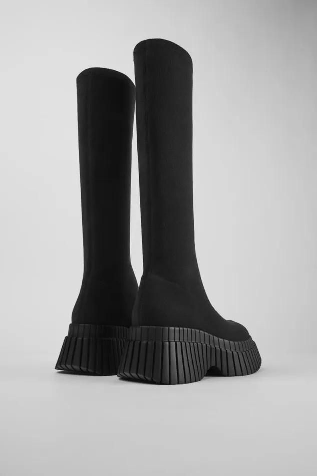 Boots Women Camper BCN TENCEL Black Textile Mid Boots Boots Women Camper BCN TENCEL Black Textile Mid Boots