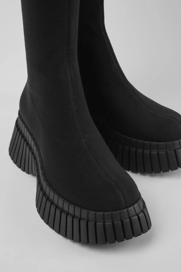 Boots Women Camper BCN TENCEL Black Textile Mid Boots Boots Women Camper BCN TENCEL Black Textile Mid Boots