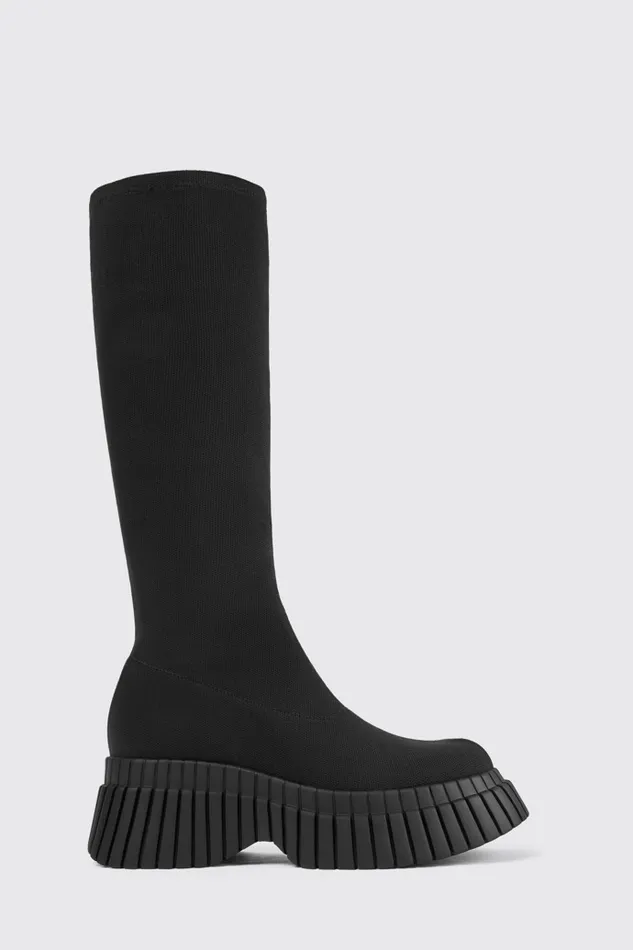 Boots Women Camper BCN TENCEL Black Textile Mid Boots Boots Women Camper BCN TENCEL Black Textile Mid Boots