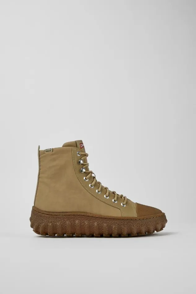 Boots Women Camper Ground MICHELIN Beige Textile And Leather Ankle Boots Boots Women Camper Ground MICHELIN Beige Textile And Leather Ankle Boots