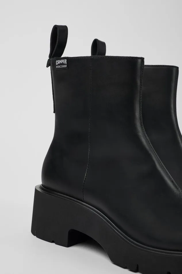 Boots Women Camper Milah HYDROSHIELD Black Leather Boots