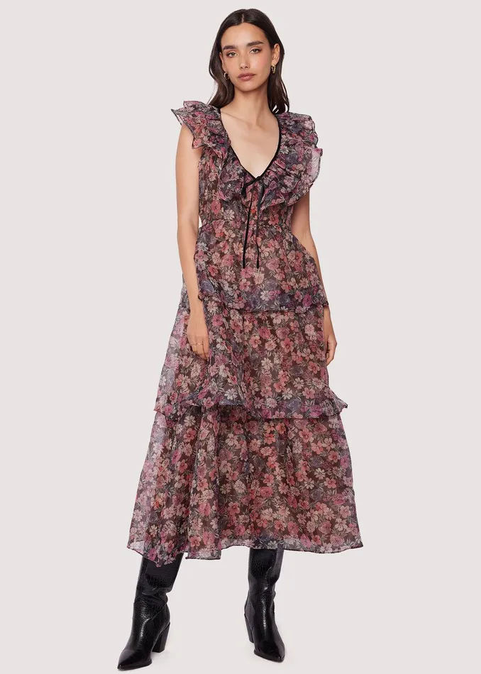 Botanique Maxi Dress Blackfloral Women Lost Wander Dresses